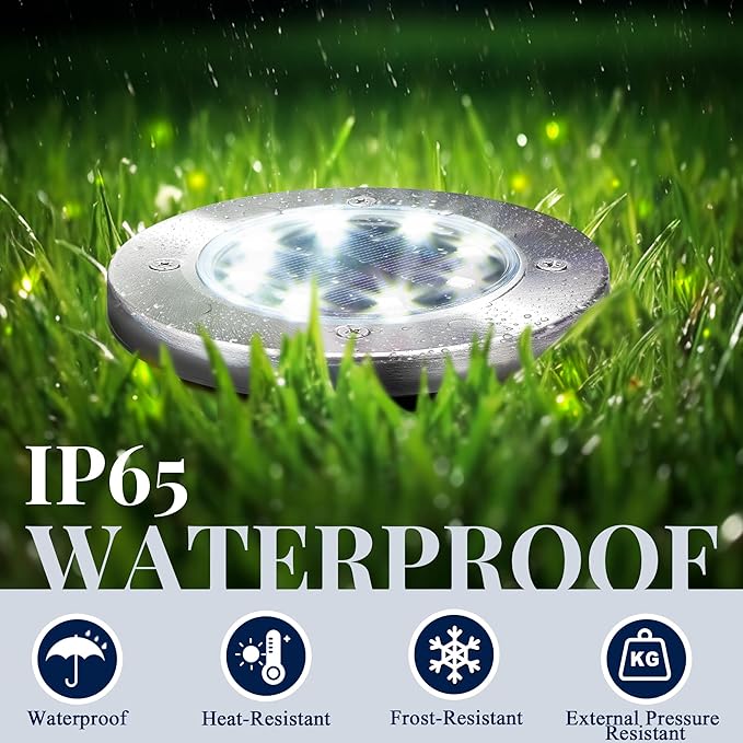 SOLPEX Solar Lights Outdoor Waterproof, 20 Pack Solar Ground Lights, Solar - Image 5