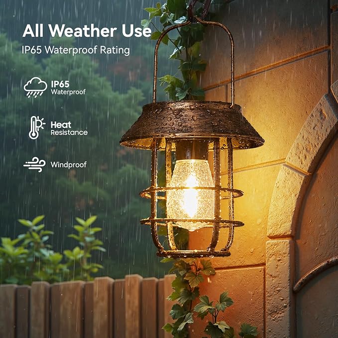Solar Lanterns Outdoor Waterproof, High Brightness Hanging Solar Lights - Image 2