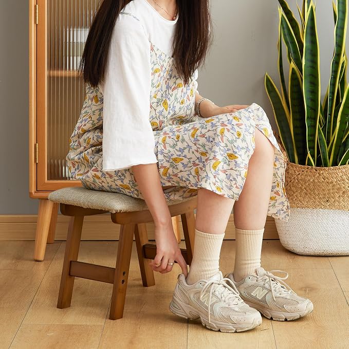 Foot Stool Ottoman Foot Rest Under Desk, Small Stool - Image 9
