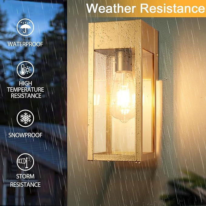 2 Pack Porch Lights Outdoor Wall Sconce, Outdoor Light - Image 4