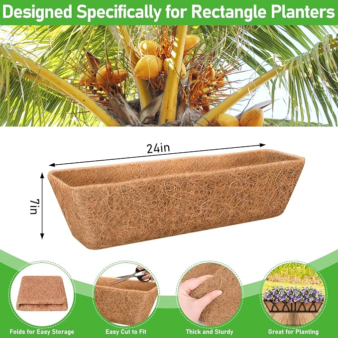 Riare 2 Pack 24 Inch Rectangle Coconut Liners - Image 2