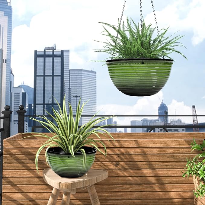 10 Inch Hanging Planter, 2 Pack Hanging Planters - Image 7