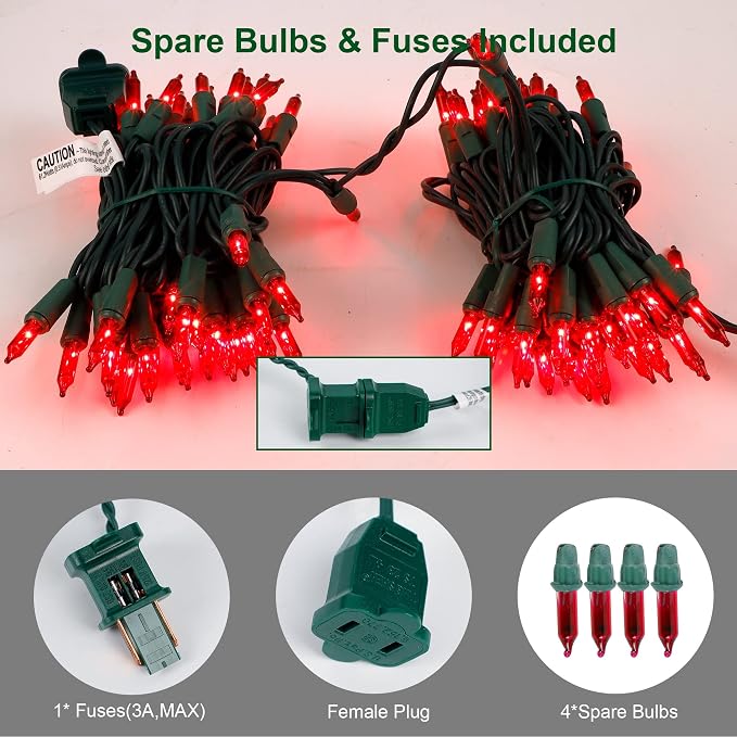 LJLNION 3 Sets Valentines Lights, 120V UL Certified Connectable Christmas Tree - Image 5