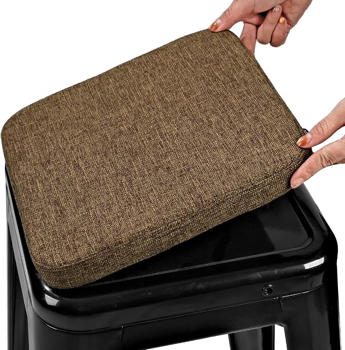 BUYUE Friendly Woven Fabric Magnetic Bar Stool Cushion 1 Piece, Enhanced by BUYUE