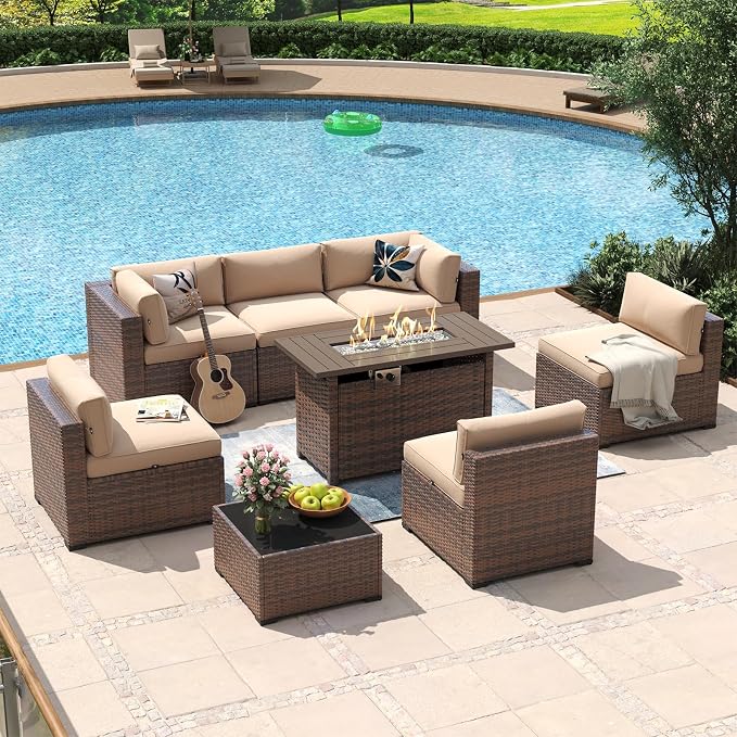 Aoxun 8 Piece Patio Furniture Set - Image 9