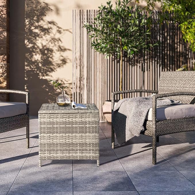 Outvita Outdoor Side Table, Rattan Coffee Table - Image 8