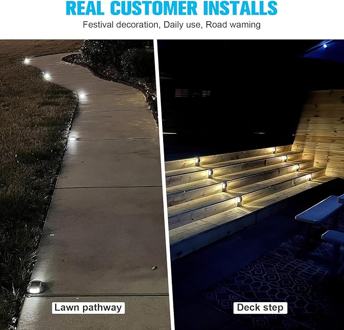 VOLISUN Solar Deck Lights Driveway Dock Lights, Auto On/Off - Image 7