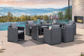 PURPLE LEAF 7 Pieces Patio Dining Set All-Weather Modern Outdoor Conversation by PURPLELEAF