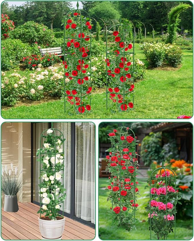Garden Trellis for Climbing Plants Outdoor & Indoor - 6Ft Tall Rustproof Plant - Image 7