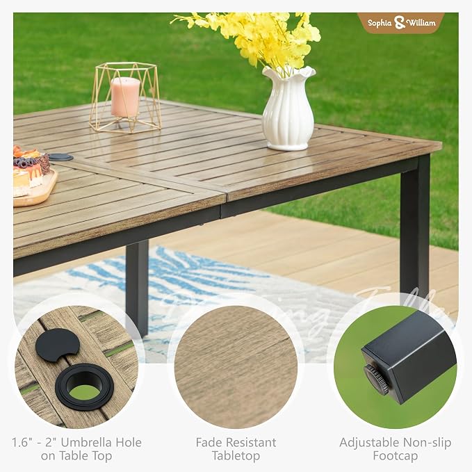 Sophia & William 7 Pieces Patio Dining Set - Image 3