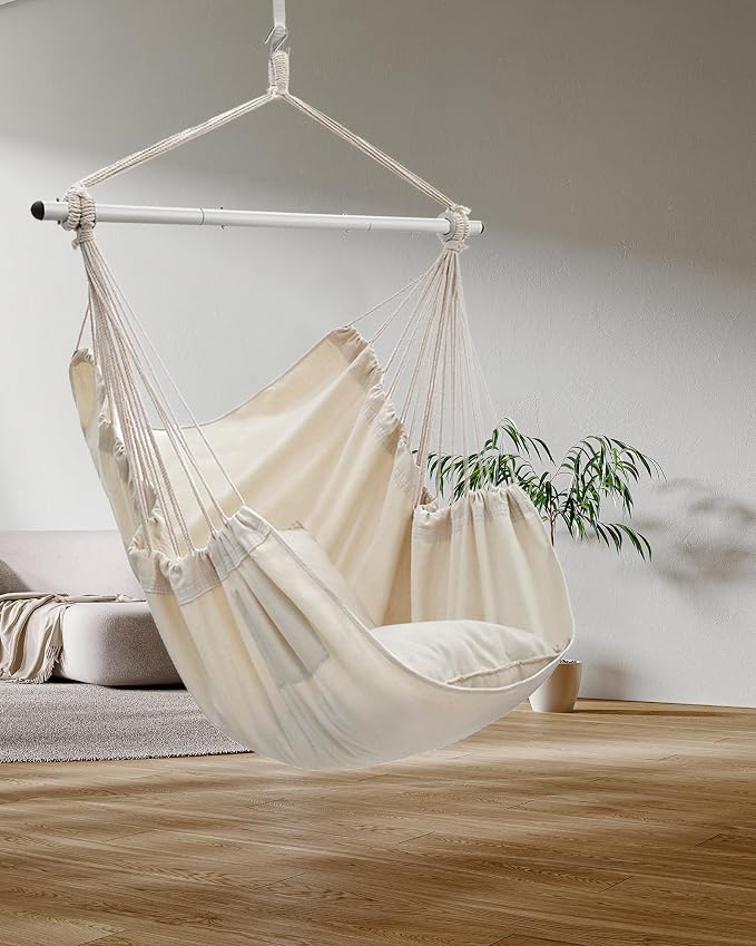 ADVOKAIR Hammock Chair Swing, Heavy-Duty Hanging Rope Swing Seat Supports 500 - Image 9