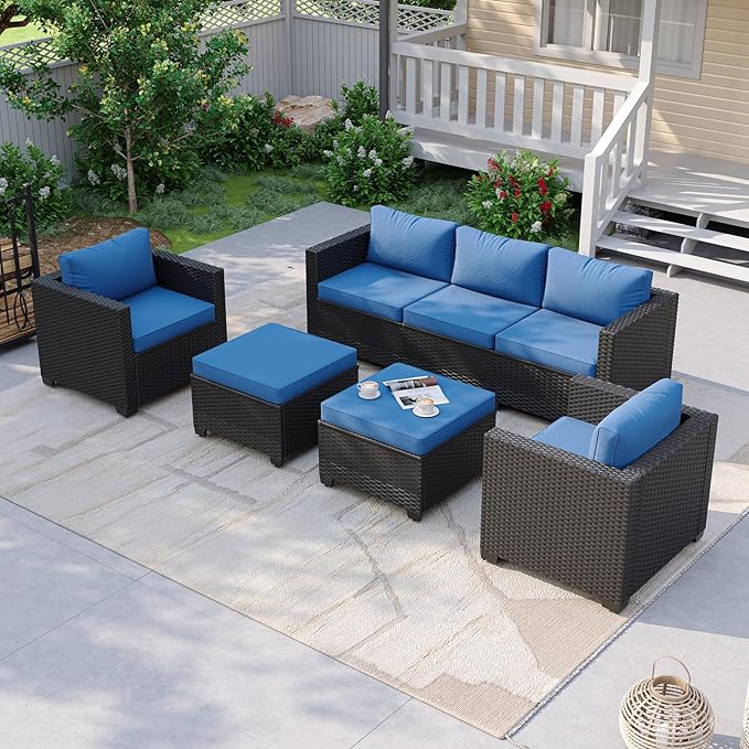 Aoxun Patio Furniture Set, 5 Piece Outdoor Sectional Sofa by Aoxun