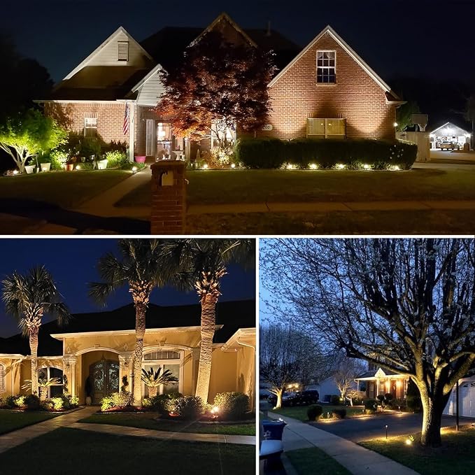 SUNVIE 12W LED Landscape Lights Low Voltage Waterproof Garden Pathway Lights - Image 7