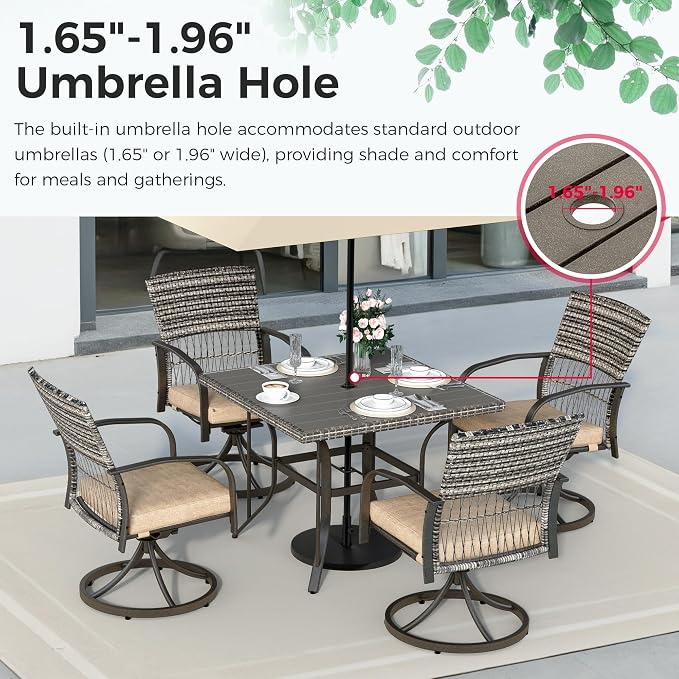 Pamapic 5-Piece Outdoor Dining Set - Image 3
