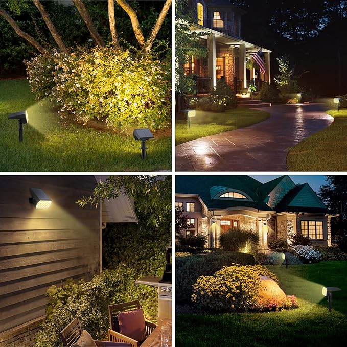 WELALO Solar Spot Lights Outdoor, Solar Landscape Spotlights, Solar Powered - Image 2