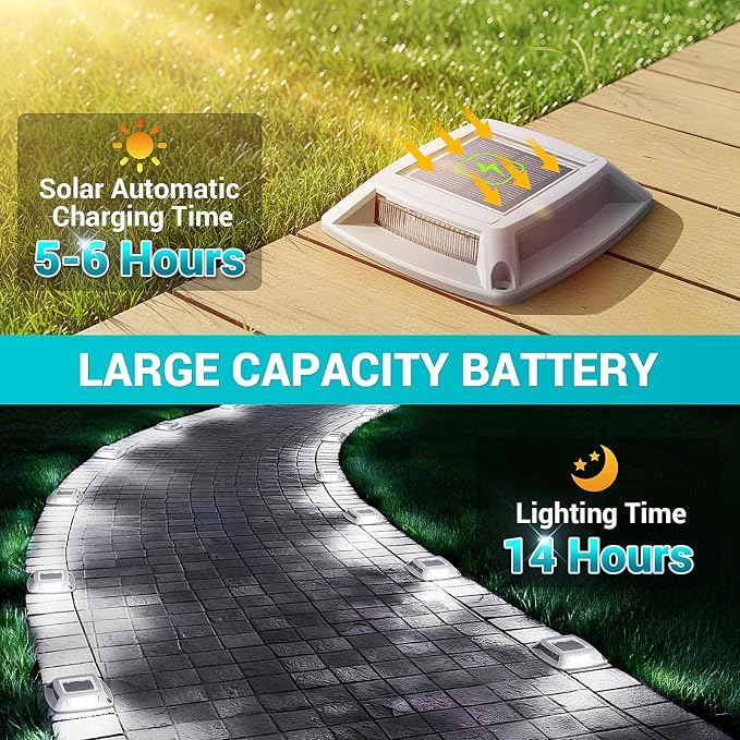 Solar Driveway Lights Outdoor 12 Pack, IP68 LED Solar Powered Waterproof - Image 5