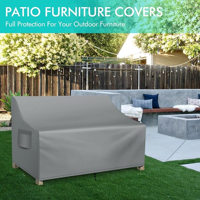WLEAFJ Patio Sofa Cover Waterproof, 3-Seater Outdoor Sofa, Heavy Duty Deep - Image 5