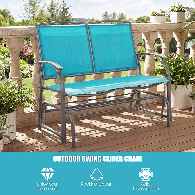 Giantex Outdoor Glider Bench, Patio Glider Bench - Image 9