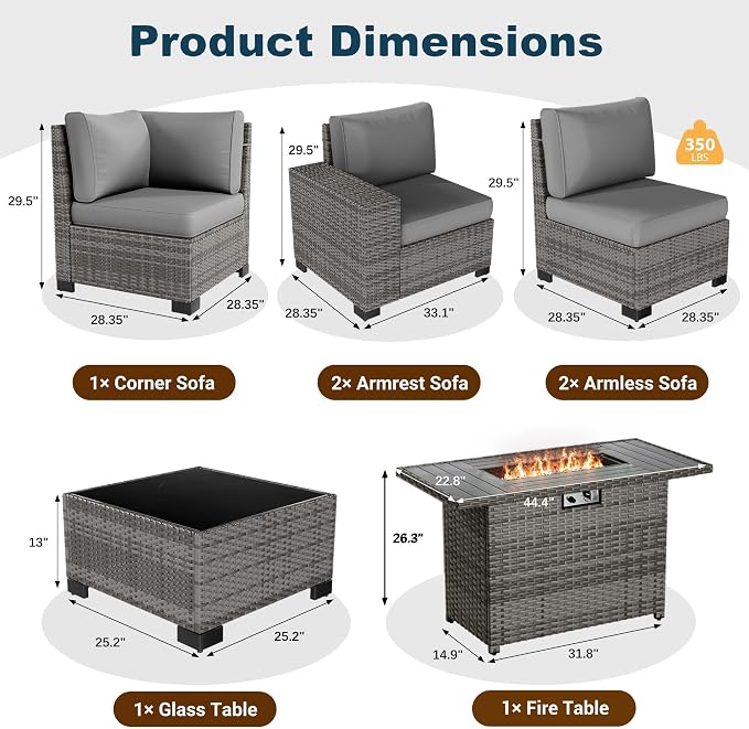 7 Piece Patio Furniture Set - Image 5
