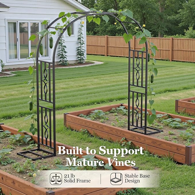 Metal Garden Arch, Heavy Duty Garden Trellis - Image 4
