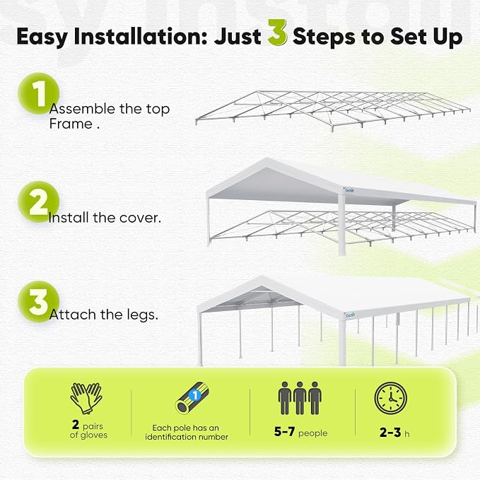 Quictent 20x60 Heavy Duty Party Tent - Image 7