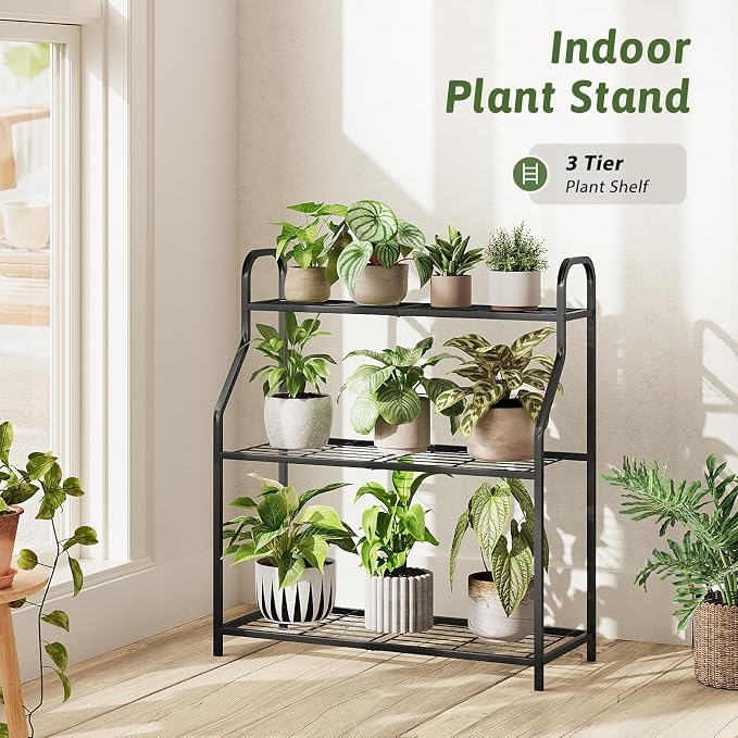 Plant Stand Outdoor 3 Tier Plant Stand Metal Plant Stands Waterproof Plant - Image 2