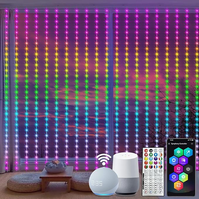 ZAIYW WiFi Smart RGB Color Changing Curtain Lights by ZAIYW