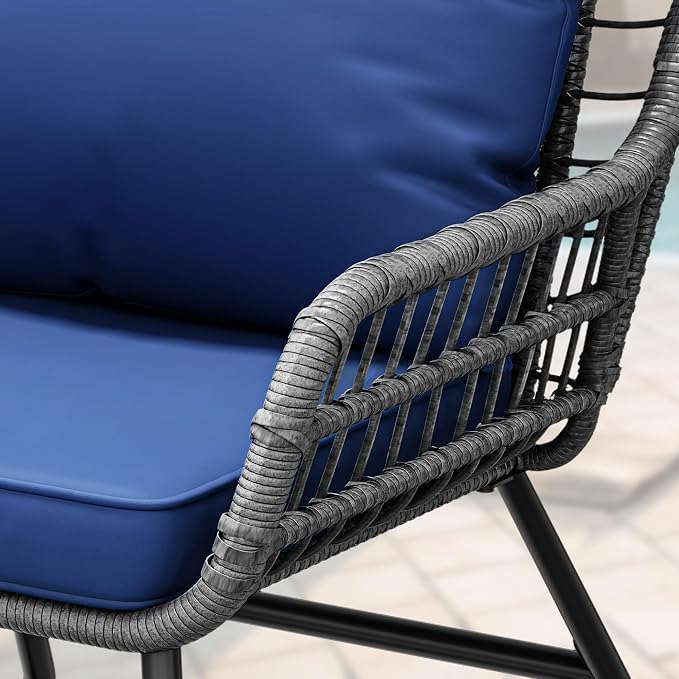 YITAHOME 4-Piece Patio Furniture Set, Wicker Outdoor Bistro Set, All Weather - Image 7