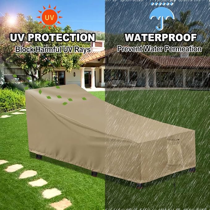 OutdoorLines Outdoor Waterproof Patio Chaise Lounge Chair Cover - Image 6