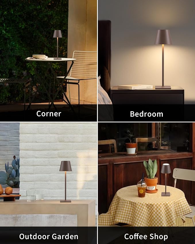 KDG 2 Pack Cordless Table Lamp, Portable LED Desk Lamp, 4000mAh Battery Operated - Image 6