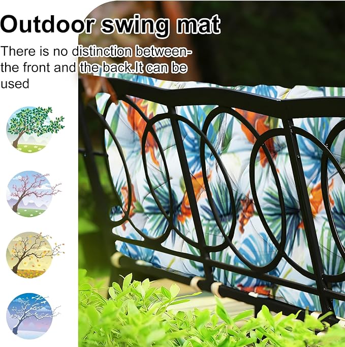 Waterproof Porch Swing Cushion Replacement, 2–3 Seat Swing Seat Cushion - Image 4