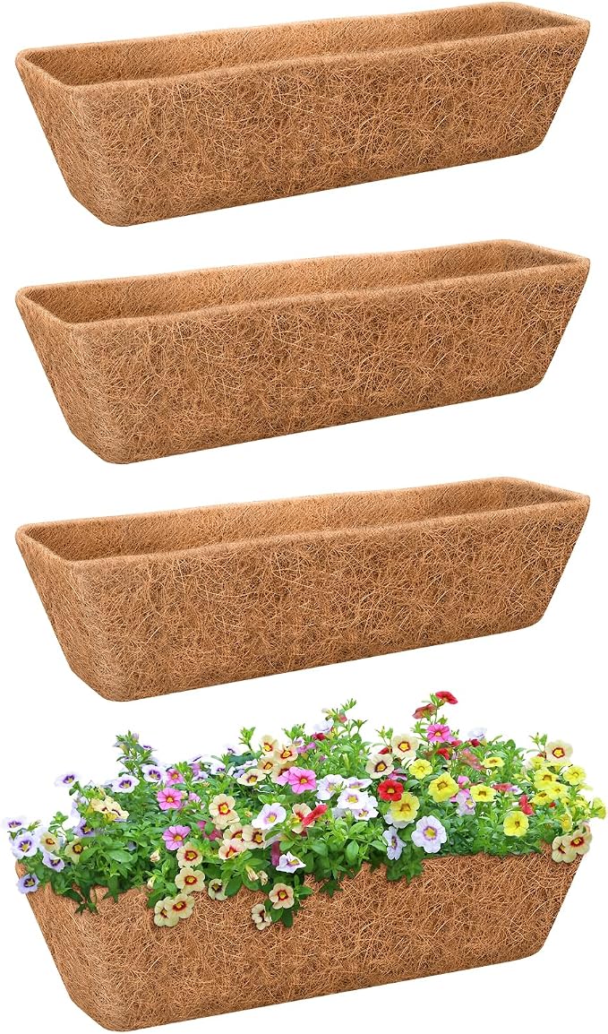 Riare 4 Pack 24 Inch Rectangle Coconut Liners by Riare