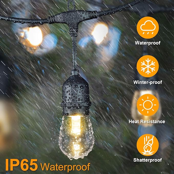 Mlambert 2 Pack Each 48FT 3-Color in 1 Solar String Lights Outdoor, Dimmable - Image 4