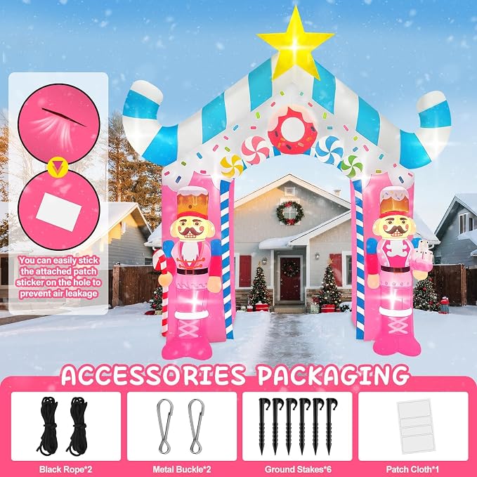 12FT Christmas Inflatable Archway - Image 3