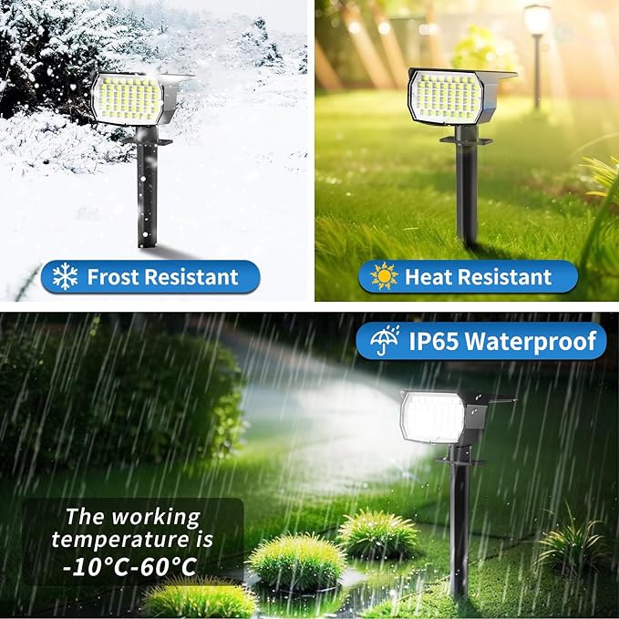 Solar Spot Lights Outdoor 10 Pack, Solar Landscape Spotlights Waterproof - Image 4