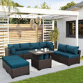 9 Pieces Wicker Patio Furniture Set Outdoor PE Rattan Sectional Conversation by Lvidenoutdoor