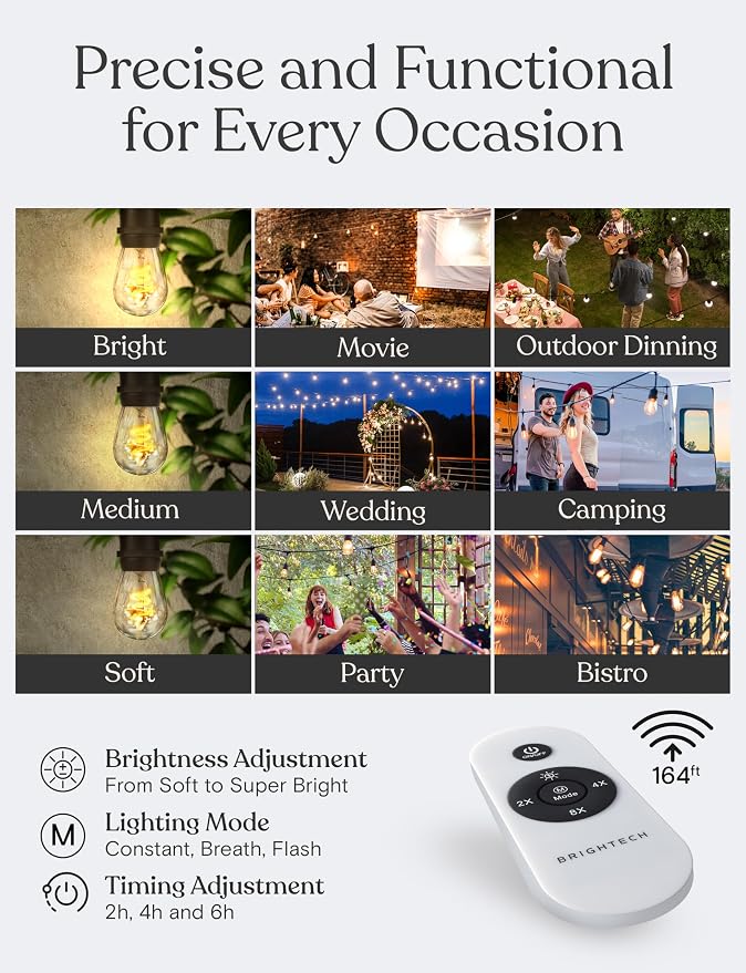 Brightech Ambience Pro Super Bright Solar Outdoor String Lights: Security - Image 7