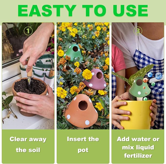 Terracotta Self Watering Devices Premium Self Watering Spikes Upgraded Planter - Image 5