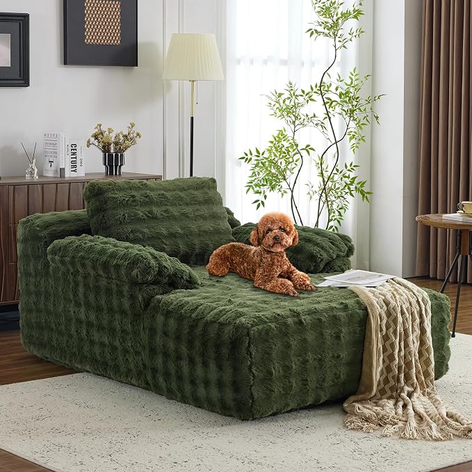 VINGLI 67.7" Oversized Chaise Lounge Chair Indoor Reading Chairs Comfy Bubble - Image 9