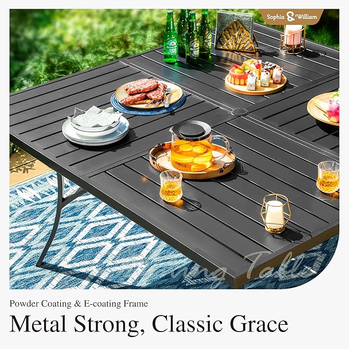 Sophia and William Outdoor Patio Dining Set - Image 7