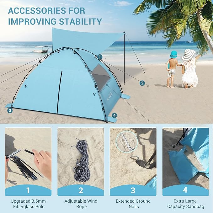 Elegear Beach Tent Sun Shelter - Image 7