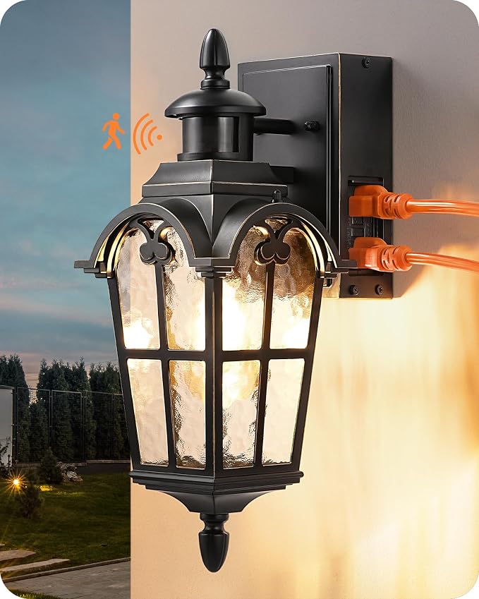 EDISHINE Motion Sensor Outdoor Lights, Porch Light by EDISHINE