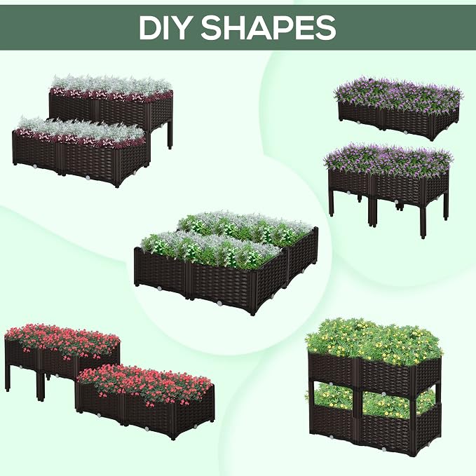 Outsunny 4 Piece Raised Garden Bed - Image 8