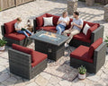 BULEXYARD 7 Piece High Back Outdoor Furniture Set by BULEXYARDFURNITURE