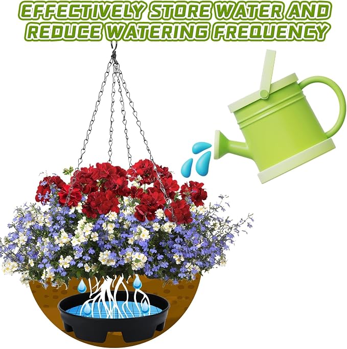 UPINS 12 Pcs Invisible Self Watering Planter, 5.3 Inches Insert Auto Hanging - Image 3