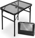 2Ft Small Folding Table with Carry Handle, Camping Table Adjustable Height by EEASTSTORM