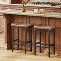 24 Inch Counter Height Bar Stools Set of 2, Compact Counter Stools by Vellorise