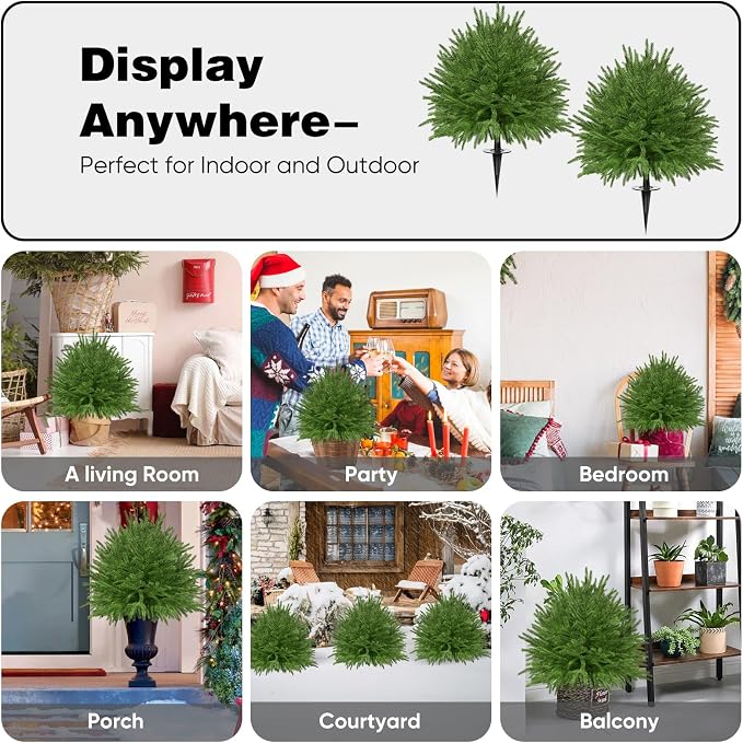 2 Set of 23.6" Artificial Norfolk Tree - Image 8