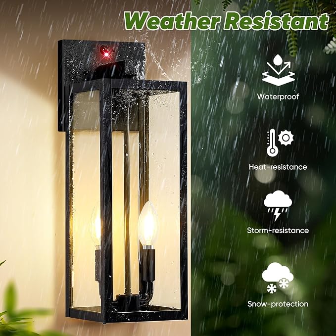 BesLowe Upgraded Motion Sensor Outdoor Wall Light, 3 Lighting Modes Exterior - Image 4