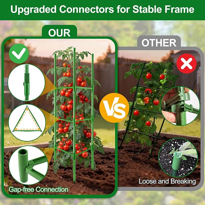 WAENLIR 6-Pack Tomato Cage for Garden, Plant Stakes for Pots, Durable Tomato - Image 5